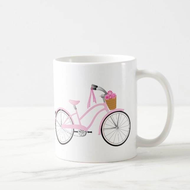 Taza De Café Bicicleta rosa con Streamers (Derecha)