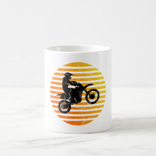 Taza De Café Bicicleta sucia de Motocross tomando aire al amane
