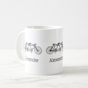 Taza De Café Bicicleta Vintage Construida Para Dos / Bicicleta