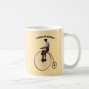 Taza De Café Bicicleta Vintage de ruedas del siglo XIX con pilo
