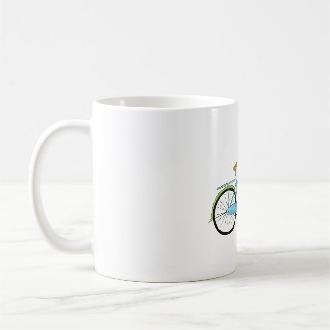 Taza De Café Bicicleta y flores (Izquierda)