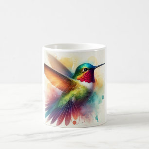 Taza De Café Bicolor Hummingbird 310724AREF138 - Watercolor