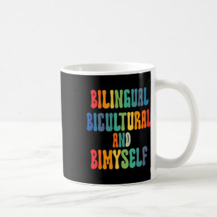 Taza De Café Bicultural Bilingüe Y Bimyself Asl Deaf Awarene