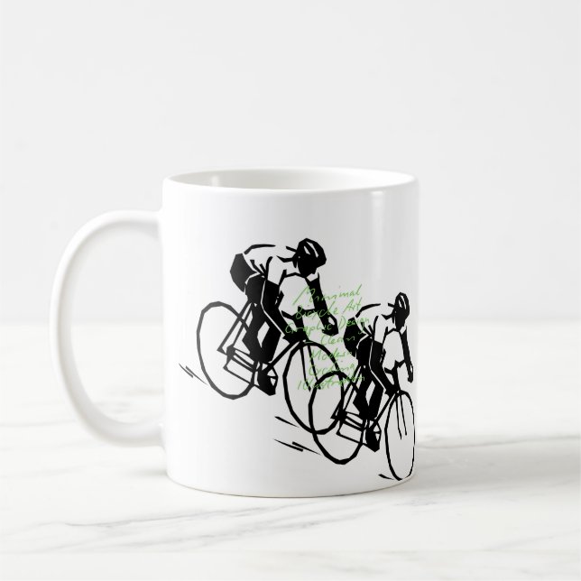 Taza De Café Bicycle Riding Race Art (Izquierda)