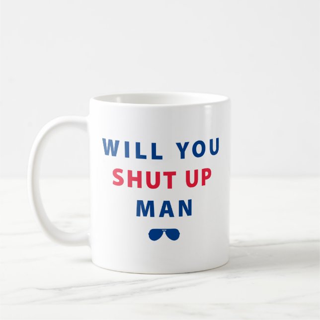 Taza De Café Biden, ¿callarás a hombre? (Izquierda)