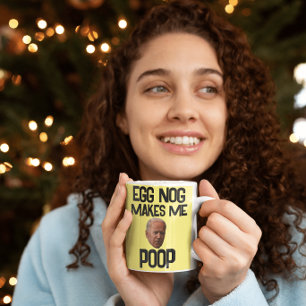 TAZA DE CAFÉ BIDEN FUNNY NAVIDADES HUEVG NOG ME HACE POOP COFFE