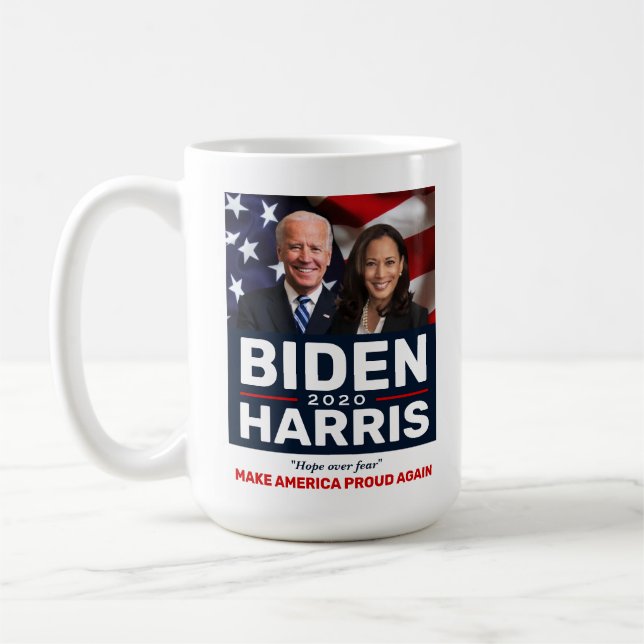 Taza De Café Biden Harris 2020: Esperanza electoral por miedo c (Izquierda)