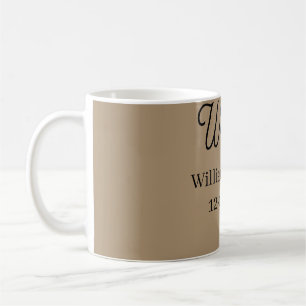 Taza De Café Bienvenida a casa agregar nombre de familia inaugu