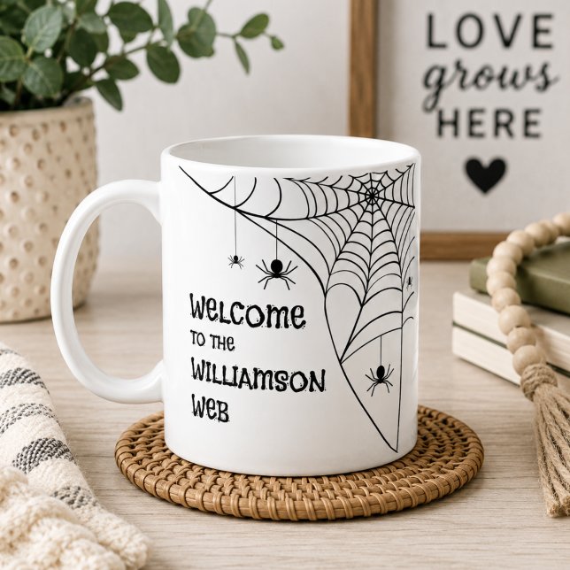 Taza De Café Bienvenida a la telaraña de Halloween  (Subido por el creador)