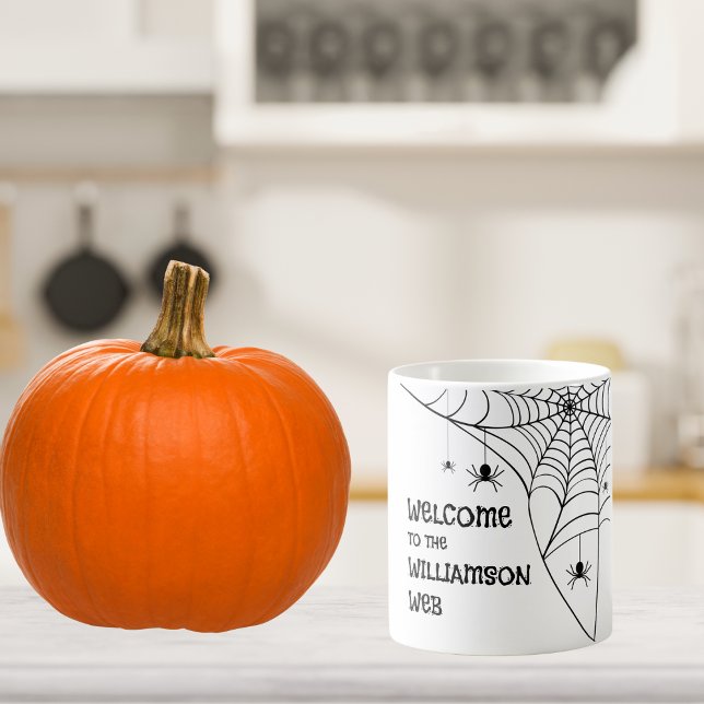 Taza De Café Bienvenida a la Web de Halloween Spider (Subido por el creador)