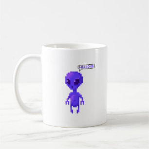 Taza De Café Bienvenida Alien Píxel Gamer