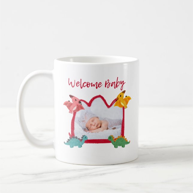 Taza De Café Bienvenida Bebé Personalizado Mug - Perfecto regal (Izquierda)