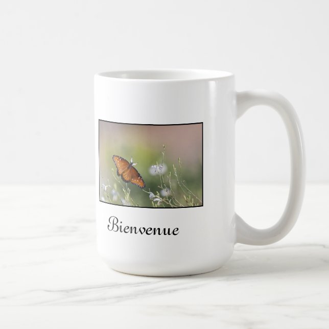 Taza De Café Bienvenida de mariposas Reina (Derecha)