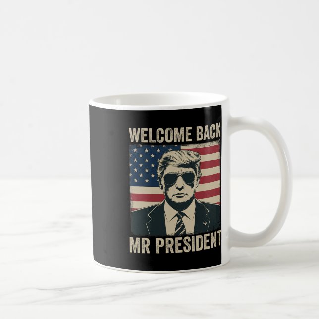 Taza De Café Bienvenida del Sr. Presidente Donald Trump Victori (Derecha)