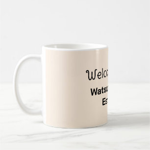 Taza De Café Bienvenido a casa apellido est. Año casa de huéspe