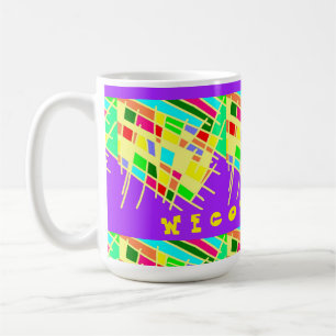 Taza De Café Bienvenido a casa, arte de bienvenida y mensaje