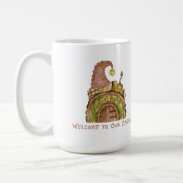 Taza De Café Bienvenido a Nuestro Castillo con un Hogar de Gnom