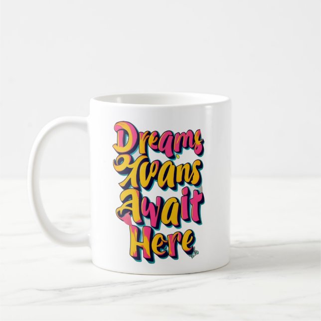 Taza De Café "Bienvenido a tus sueños" (Izquierda)