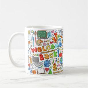 Taza De Café Bienvenido De Nuevo A La Escuela
