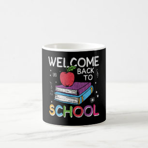 Taza De Café Bienvenido de nuevo a los libros de la pizarra del