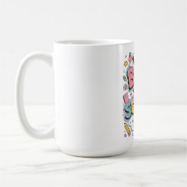 Taza De Café Bienvenido de nuevo al anillo de tipografía pastel