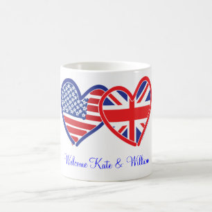 Taza De Café Bienvenido Kate y William/ Royal Boda
