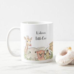 Taza De Café Bienvenido pequeño safari bebé felicitaciones