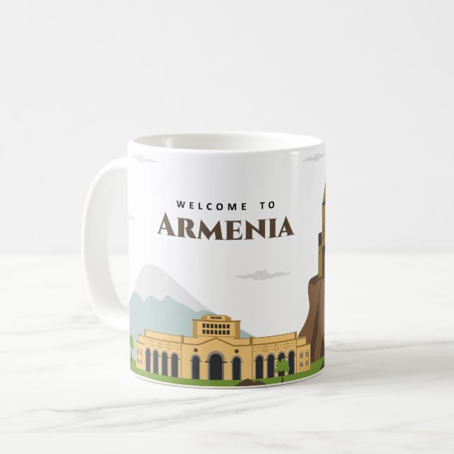 Taza De Café Bienvenidos a Armenia (Anverso izquierdo)