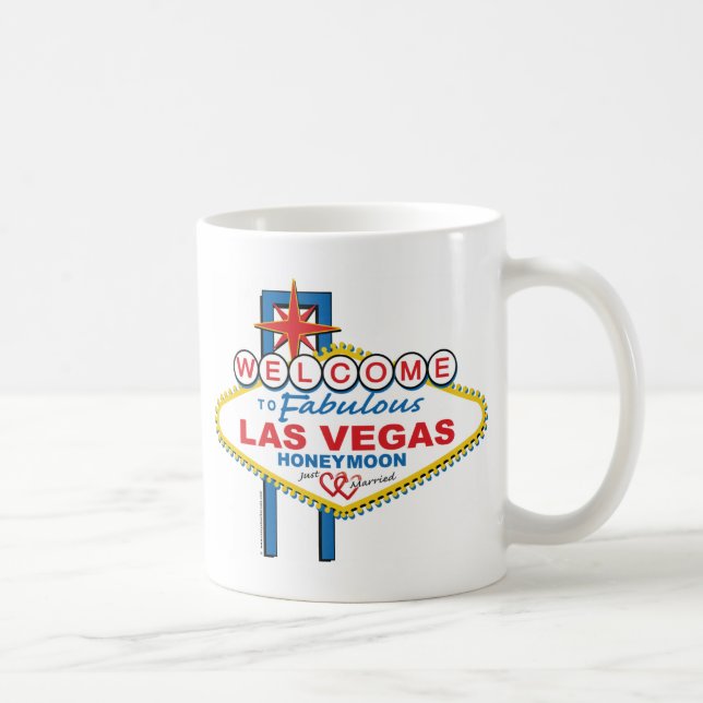 Taza De Café Bienvenidos a la fabulosa luna de miel de Las Vega (Derecha)