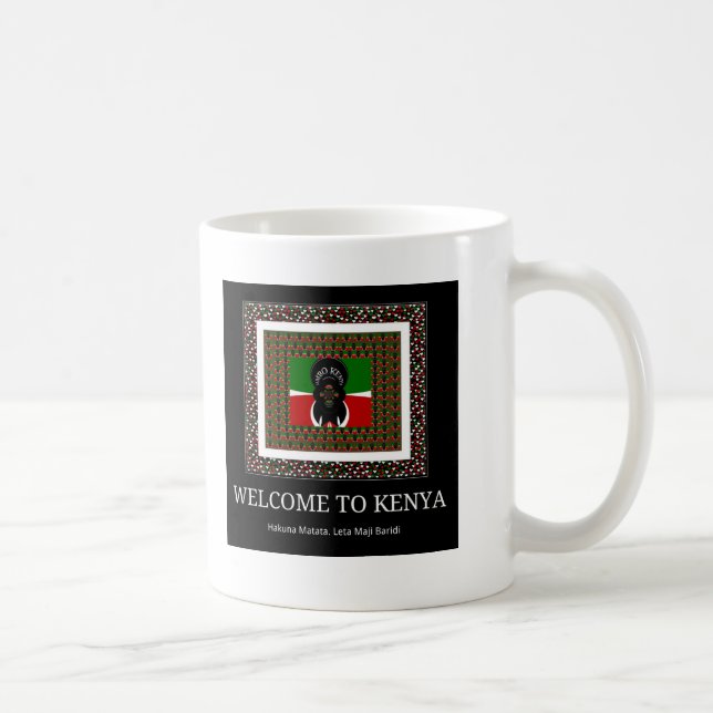 Taza De Café Bienvenidos a la Kenia mágica: Hakuna Matata (Derecha)