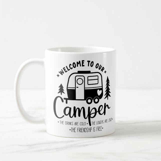 Taza De Café Bienvenidos A Nuestro Camper (Izquierda)
