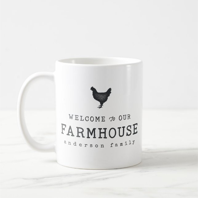 Taza De Café Bienvenidos a nuestro campo de cultivo Pollo Rústi (Izquierda)