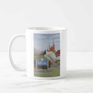 Taza De Café Bienvenidos a Portland Maine