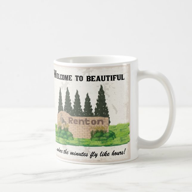 Taza De Café Bienvenidos A Renton Mug (Derecha)
