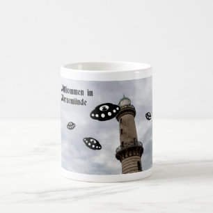 Taza De Café Bienvenidos a Warnemünde. Visita extraterrestre