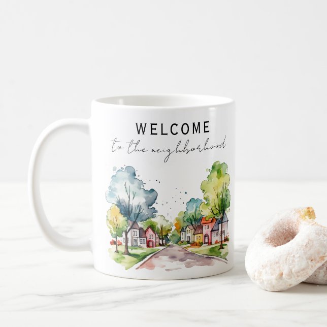 Taza De Café Bienvenidos al barrio (Con donut)
