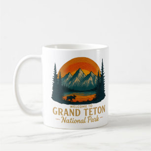 Taza De Café Bienvenidos al Embroidery Grand Teton National USA