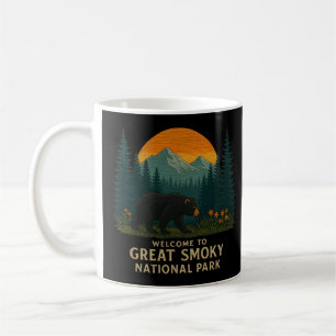 Taza De Café Bienvenidos al parque Embroidery Great Smoky Mount