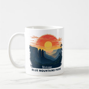 Taza De Café Bienvenidos al Parque Nacional Australiano Blue Mo