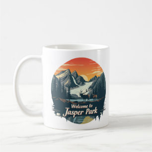 Taza De Café Bienvenidos al Parque Nacional Canadiense Jasper
