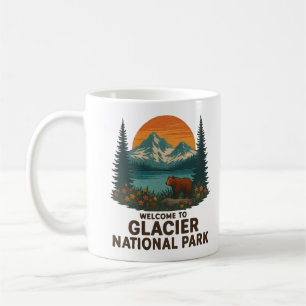Taza De Café Bienvenidos al Parque Nacional del Glaciar Embroid