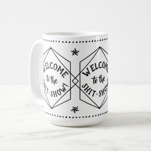 Taza De Café Bienvenidos al show de éxito   Graciosidad Sarcást