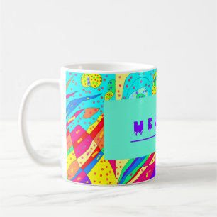 Taza De Café Bienvenidos con mosaicos y palabras de arte
