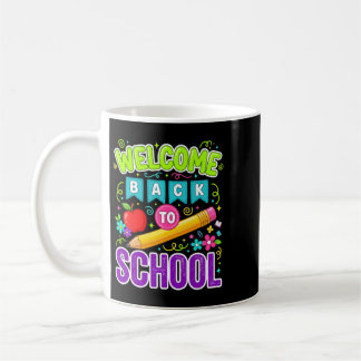 Taza De Café Bienvenidos de vuelta a la escuela primer día de c