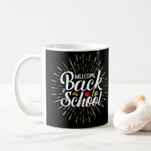 Taza De Café Bienvenidos de vuelta al colegio primer día de cla