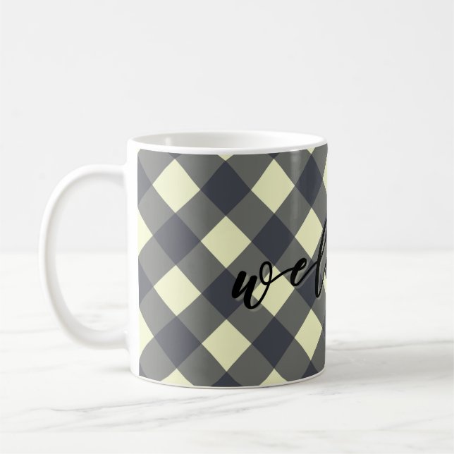 TAZA DE CAFÉ BIENVENIDOS - GINGHAM (Izquierda)