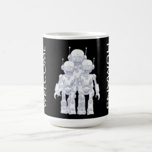 TAZA DE CAFÉ BIENVENIDOS HUMANOS