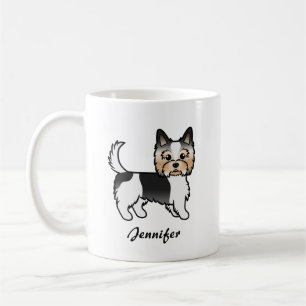 Taza De Café Biewer Terrier Perro de Dibujos Animados Lindo & N