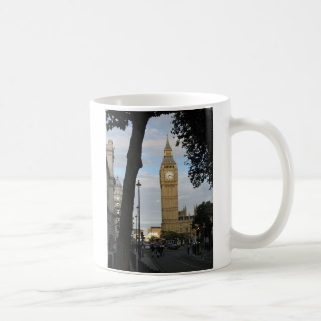 Taza De Café Big Ben a través del árbol Mug (Derecha)