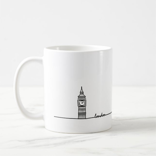Taza De Café Big Ben London Mug, Big Ben Mug, London Gift (Izquierda)